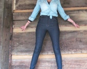 High Waisted Blue Jeans // Custom Made // Your Perfect Jean