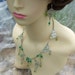 Vintage russian inspired green glass necklace