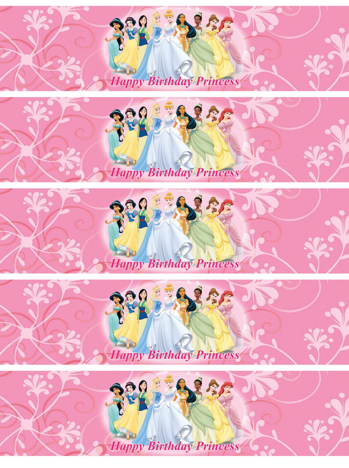 Printable | Disney princess party, Disney princess birthday party ...