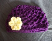 4-12 Year Beret with Flower - Any Color - Photo Prop