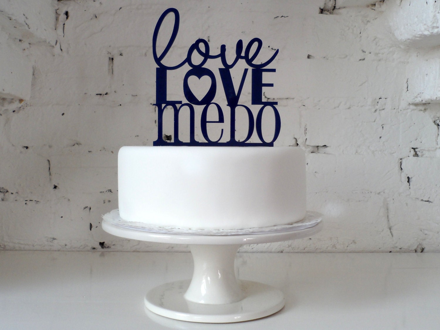 Love Love Me Do topper by Miss Cake on Etsy