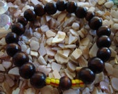 Big Man Wood Bead Bracelet (Rasta Color beads)