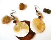 Pearl Shell and Betel Nut Bead Dangles