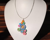 Colourful Paper Quilled Necklace - Eco friendly
