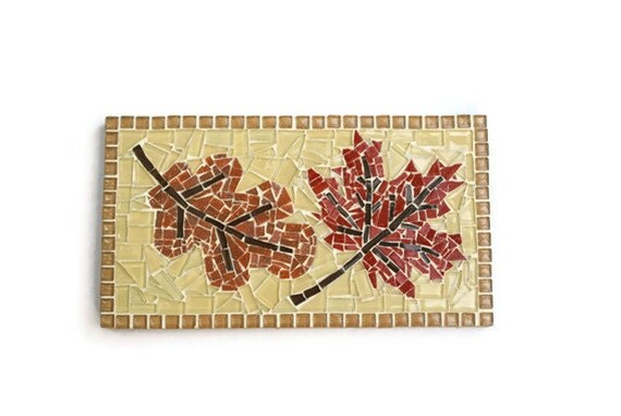 Mosaic Art Falling Leaves by GreenStreetMosaics on Etsy