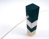Minimalist Necklace Wood Pendant Necklace Modern Abstract Painting