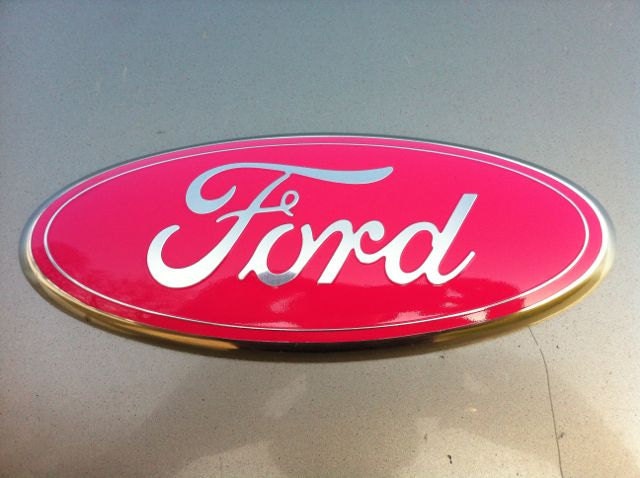 Hot pink ford emblem #3