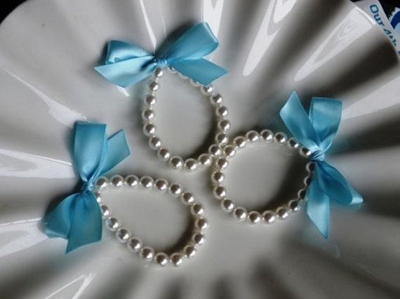 Little Girl Pearl Bracelets SET of 3   for flower girls, toddler birthday, or babies photo prop