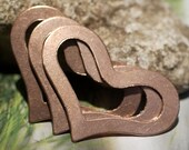 Copper Heart Large Blank Squatty Shape Cutout for Enameling Stamping Texturing Blanks