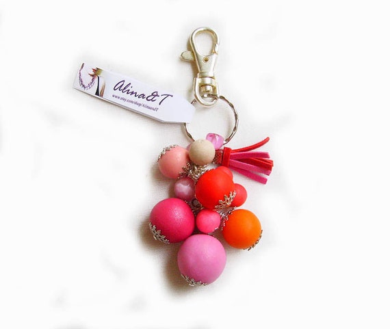 Think Pink Bubble Keychain or Bag Decoration - Cotton Candy Cloud - Bubble Candy Collection - Limited Edition Keychains