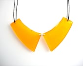 Collar Necklace, Resin, Orange