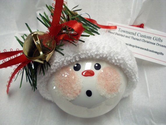 Jingle Bell Snowman Christmas Tree Ornament by TownsendCustomGifts