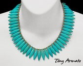 TURQUOISE DAGGER Statement Necklace, With Free Shipping
