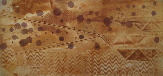 Contemporary OOAK Fine Art ,Large Digital Print 17.4"x10.6","Boat in the Desert "