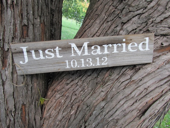 just married sign etsy