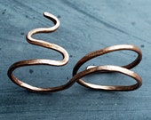 Wrap Around Copper Double Finger Ring-ALL SIZES Double Finger Snake Ring-Wire Wrapped Copper
