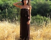 SALE Strapless Athena Dress - Bohemian Princess Hippie Dress - feminine, sexy, romantic dress