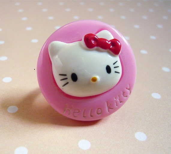 Hello Kitty Pink Ring by MaruMaru on Etsy