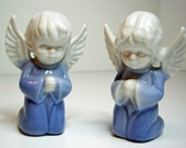 Blue Boy and Girl Praying Angels