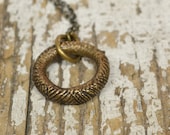 Antique Nigerian Brass Ring Necklace Set