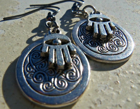 Hamsa Charm Earrings