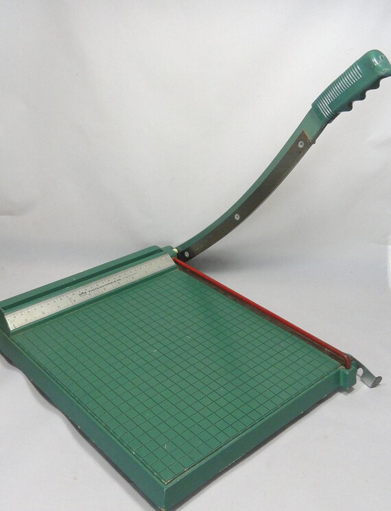 RESERVED for MrChubby Vintage Paper Cutter . Industrial . Office Supplies. Premier Photo Materials Co.