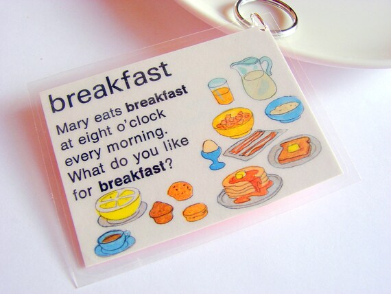 Breakfast Key Chain  Mary Eats Breakfast at Eight by mimiandlucy