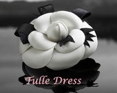 Chanel Camellia Flower Black and White Photograph (8X10)