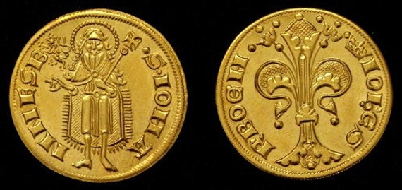Bohemia John the Blind Florin 1310-1346 brass replica coin