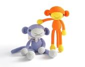 CROCHET PATTERN - Monkey - Amigurumi stuffed animal  - Jungle animal - Soft toy pattern - Tutorial with photos - Easy - PM-12-004