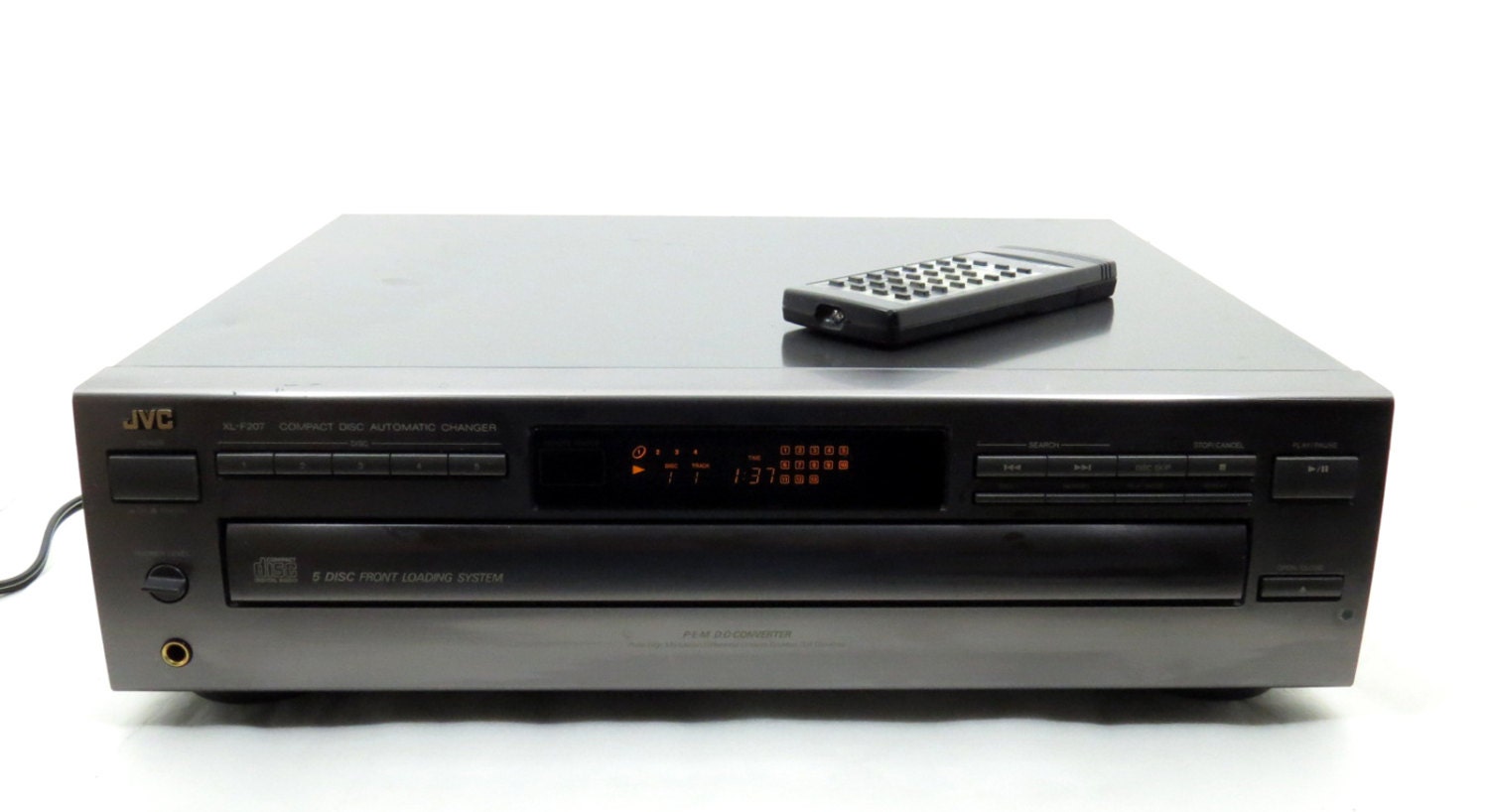 Vtg 1992 JVC XLF207TN Compact Disc CD 5Disc Changer, Player, Carousel