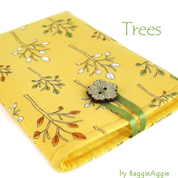 TREES: Yellow Kindle Sleeve, Kindle Paperwhite Case, Kobo Touch Pouch