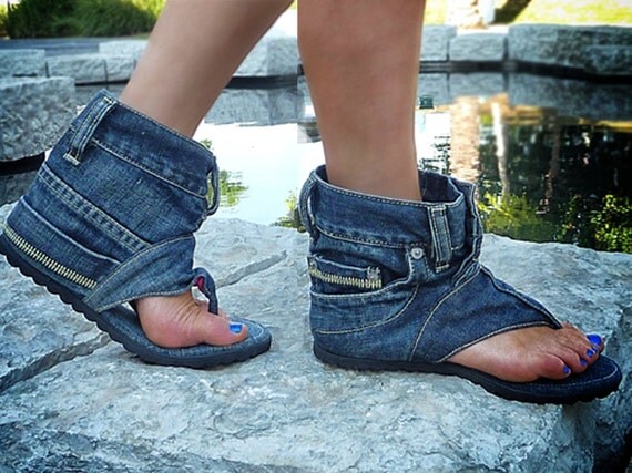 FASHION CRAZY!!! Are You Interested? Jean Sandal Boot Goes For Only ...