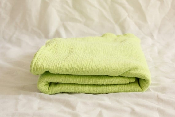 Swaddle Blanket in Lime Green Cotton Gauze