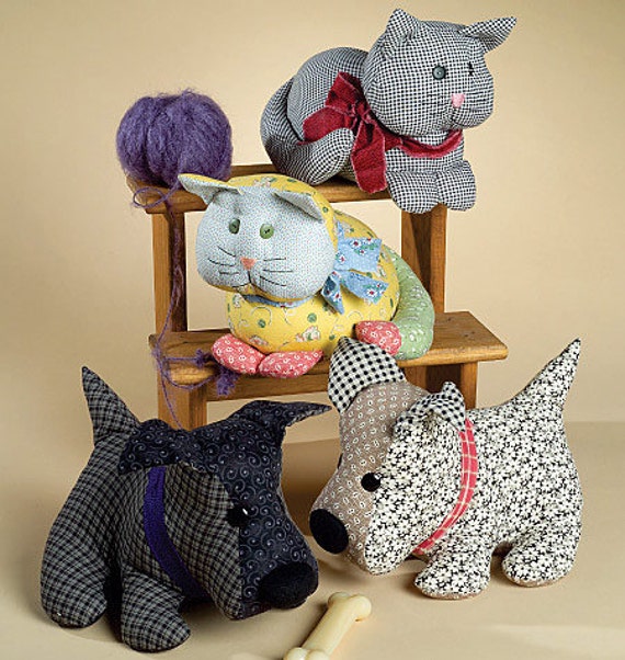 patterns of stuffed cats on Etsy, a global handmade and vintage