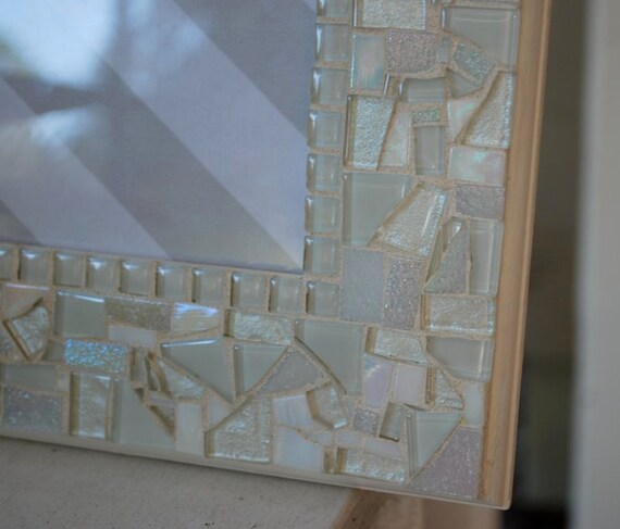 White Mosaic Wedding Wall Frame by GreenStreetMosaics on Etsy