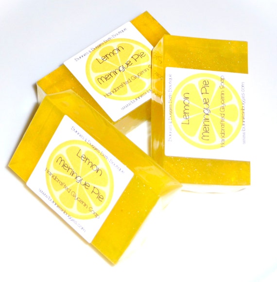 Lemon Meringue Pie Mini GUEST BAR Glycerin Soap Handmade SLS Detergent Free Soap