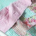 Baby Bedding 3-piece, rag crib quilt,  fitted sheet and ruffled skirt, Pink Love Mix, Girl, ALL NATURAL, baby
