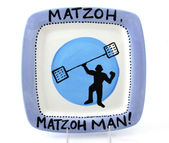 Matzoh Matzah Plate Judaica for Passover Seder Pesach Table