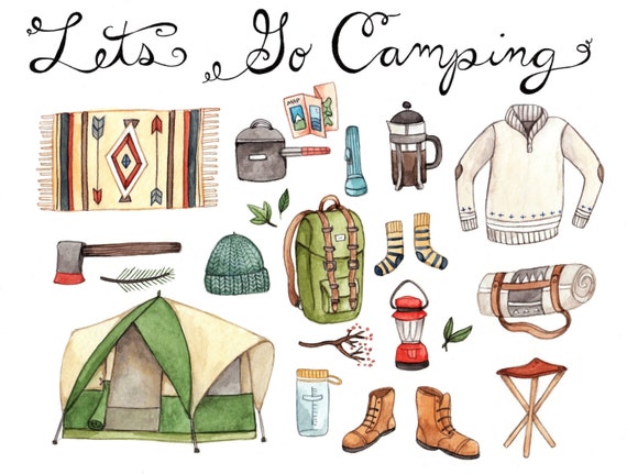 Let's Go Camping Print 8.5x11