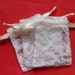 150 Ivory Lace drawstring Pouch -3" wide x 3.5" high