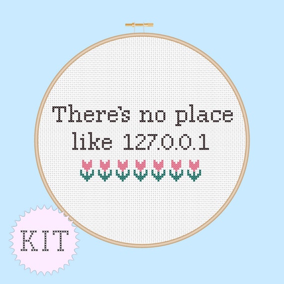 Geeky Cross Stitch KIT There's No Place Like Home