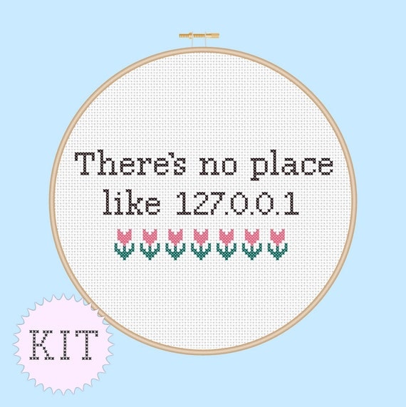 Geeky Cross Stitch KIT There's No Place Like Home