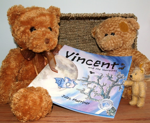 Vincent and the Vampires childrens picture book. The Vegetarian Vampire Bat who's scared of the sight of blood.