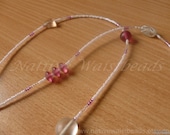 Blush - Deep Pink and White Waist beads