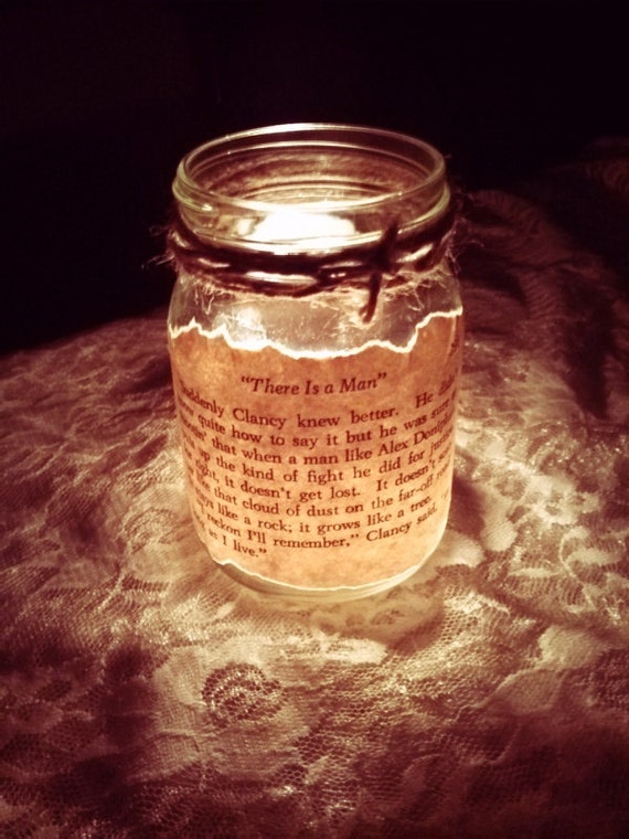 Antique Book Page Mason Jar Candle Holder-Wedding Decoration, Gifts, Home Decor