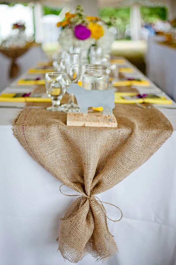 Burlap Table Runner: Wedding, Special Occasions, Custom Sizes Available