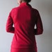 Red Chinese Mini Dress - Cotton - Psy - Long Sleeve Dress - Red Tunique - Trance