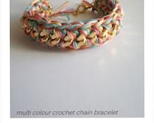 Multi colour crochet bracelet
