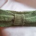 HandmadeLittleCreations Hand Knitted Wide Stylish Headband/ Earwarmer In Moss/ Dark Olive Green